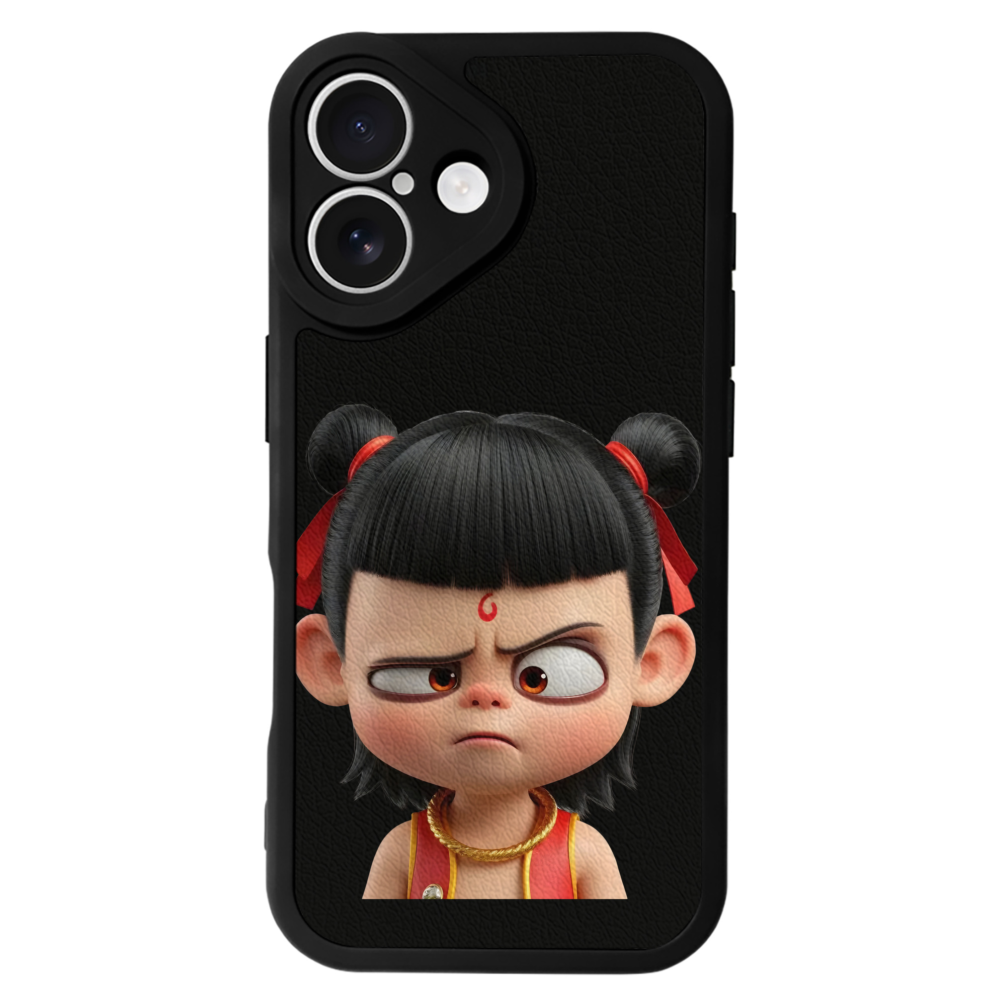 （画像用） Ne Zha 2 ナタ 魔童の大暴れ 【iPhone 16シリーズ対応】シリコンスマホケース（レザー調） 材質：シリコン